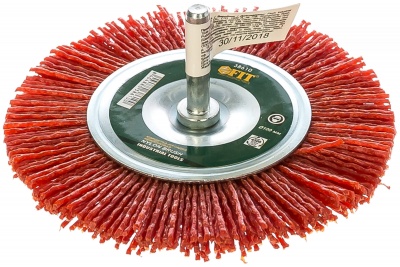 Корщетка-колесо FIT 100мм штифт нейлоновая 38610