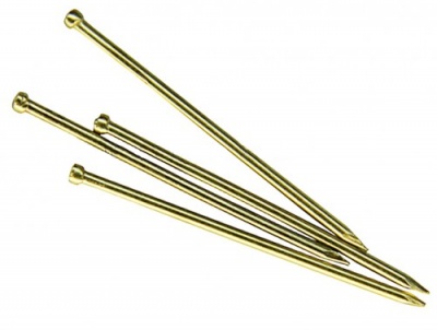 Гвозди вагон. латунные 100г в ассортименте