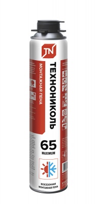 Пена монтажная Техниколь 65 MAXIMUM/830г Всесезонная