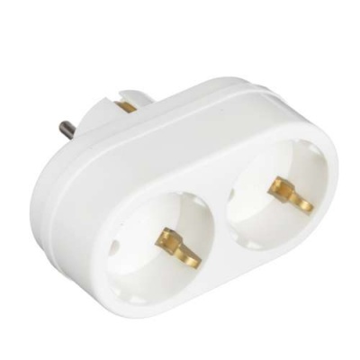 Разветвитель 2гн с/з евро 10-16А бел. 907-064