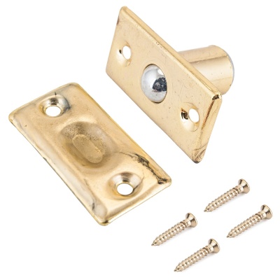 Фиксатор дверной с шариком золото