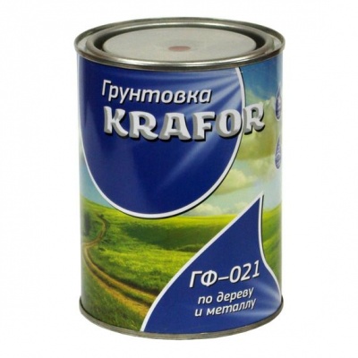 Грунт ГФ-021 KRAFOR 0.8кг серый