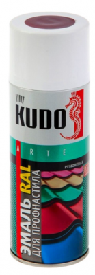 Эмаль аэрозольная KUDO д/профнастила RAL3005 520мл
